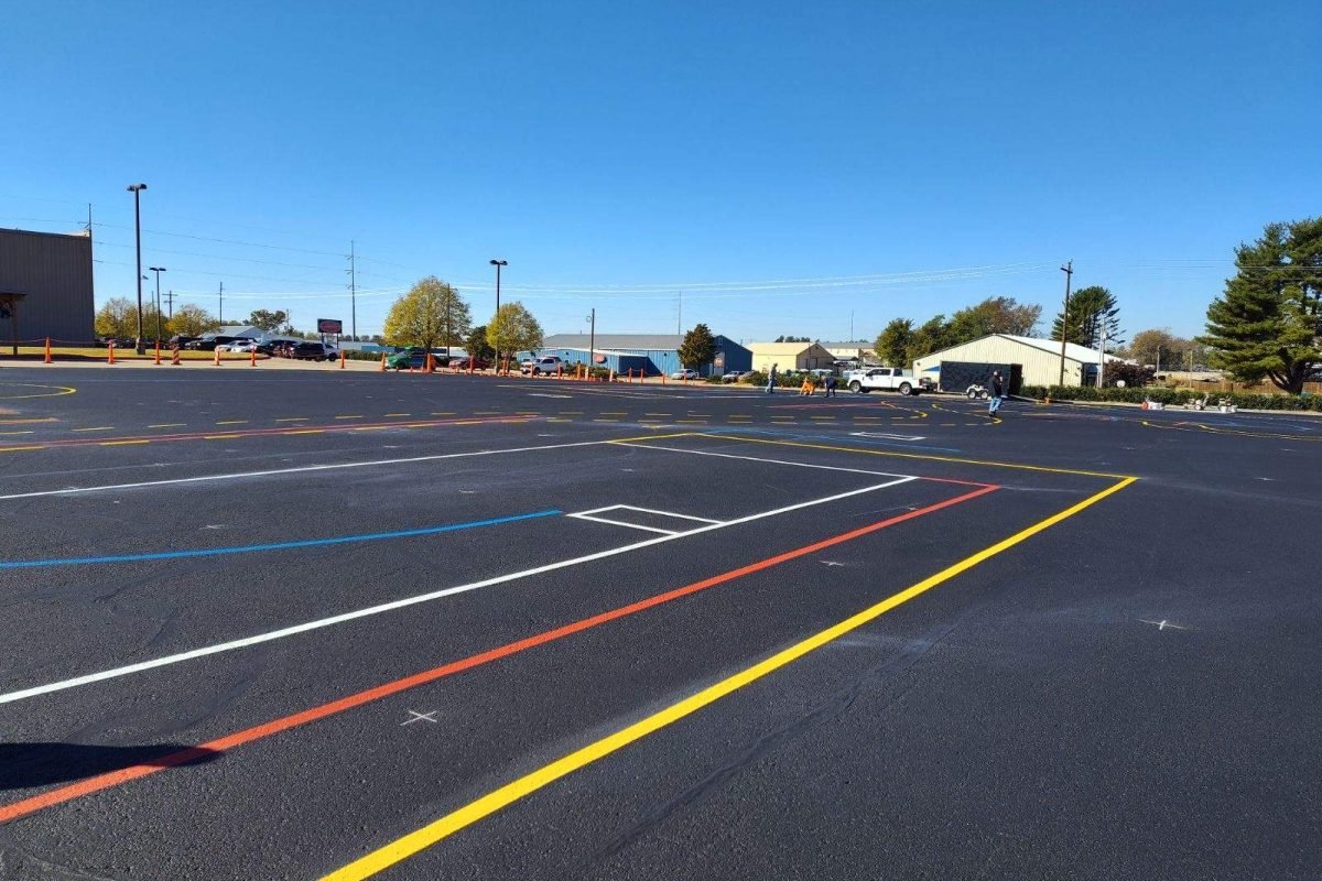 After: Parking Lot Striping