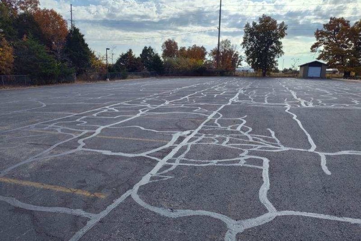 Before: Parking Lot Striping